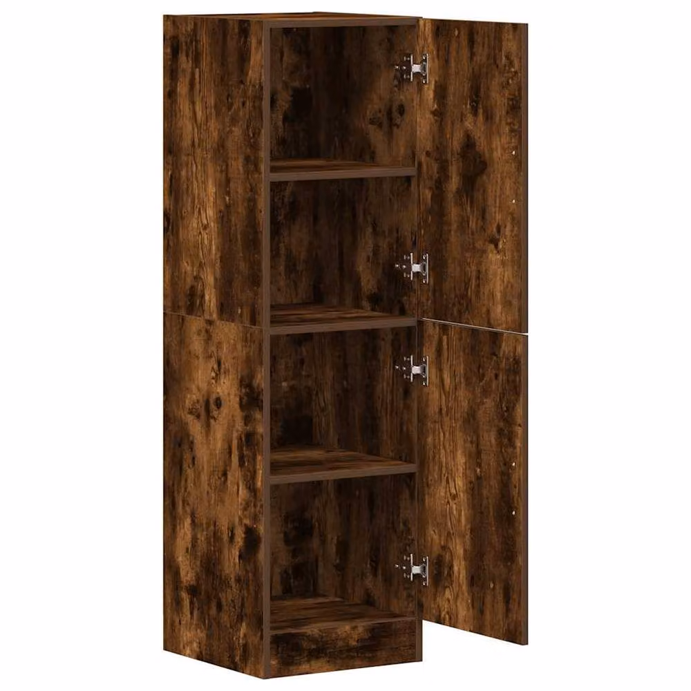 Berkfield Home Smoked Oak Kitchen Cabinet in Brown, H 131.5 x W 38 x D 41.5 cm – 4