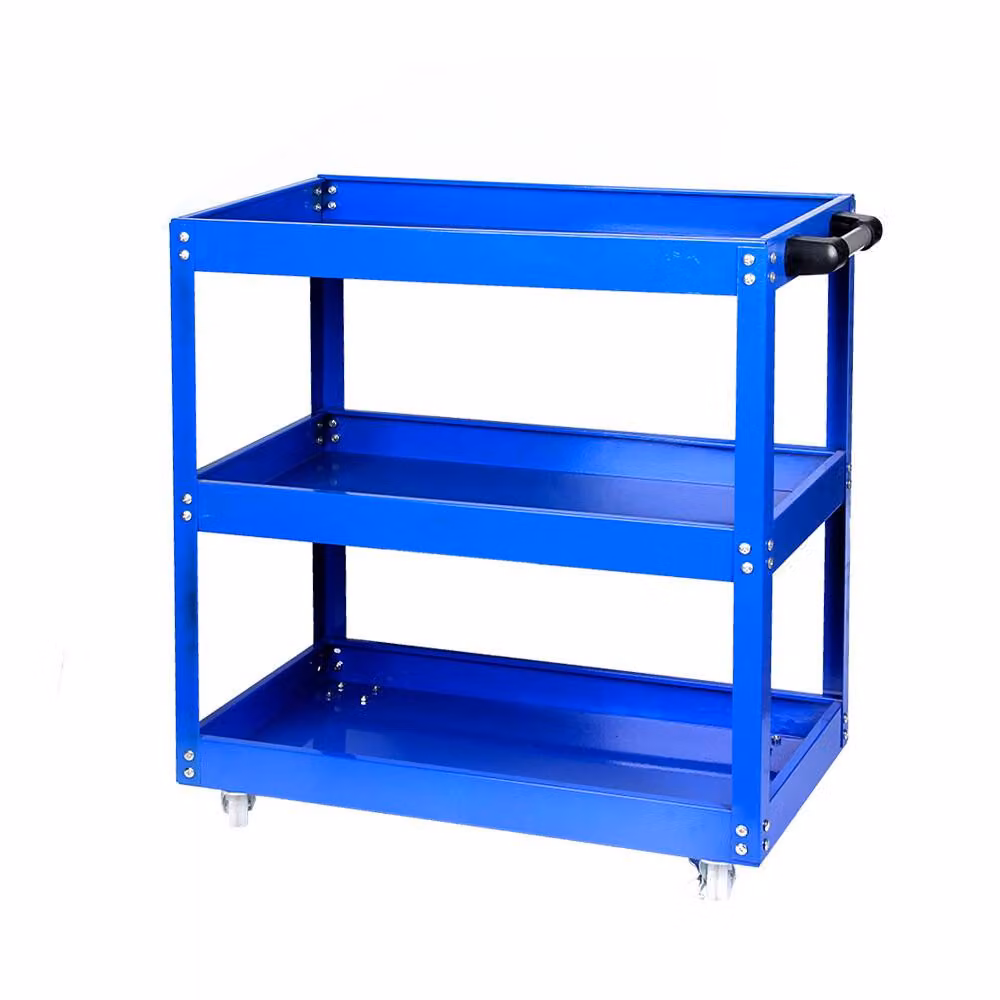 Hygrad 3 Tier Garage Workshop Tool Storage Trolley Wheel Cart in Blue – 2