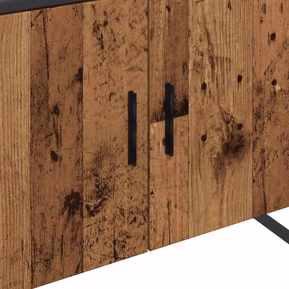 Berkfield Home Rustic Brown Bathroom Sink Cabinet in Engineered Wood, W/D/H: 80 x 33 x 60 cm – 4