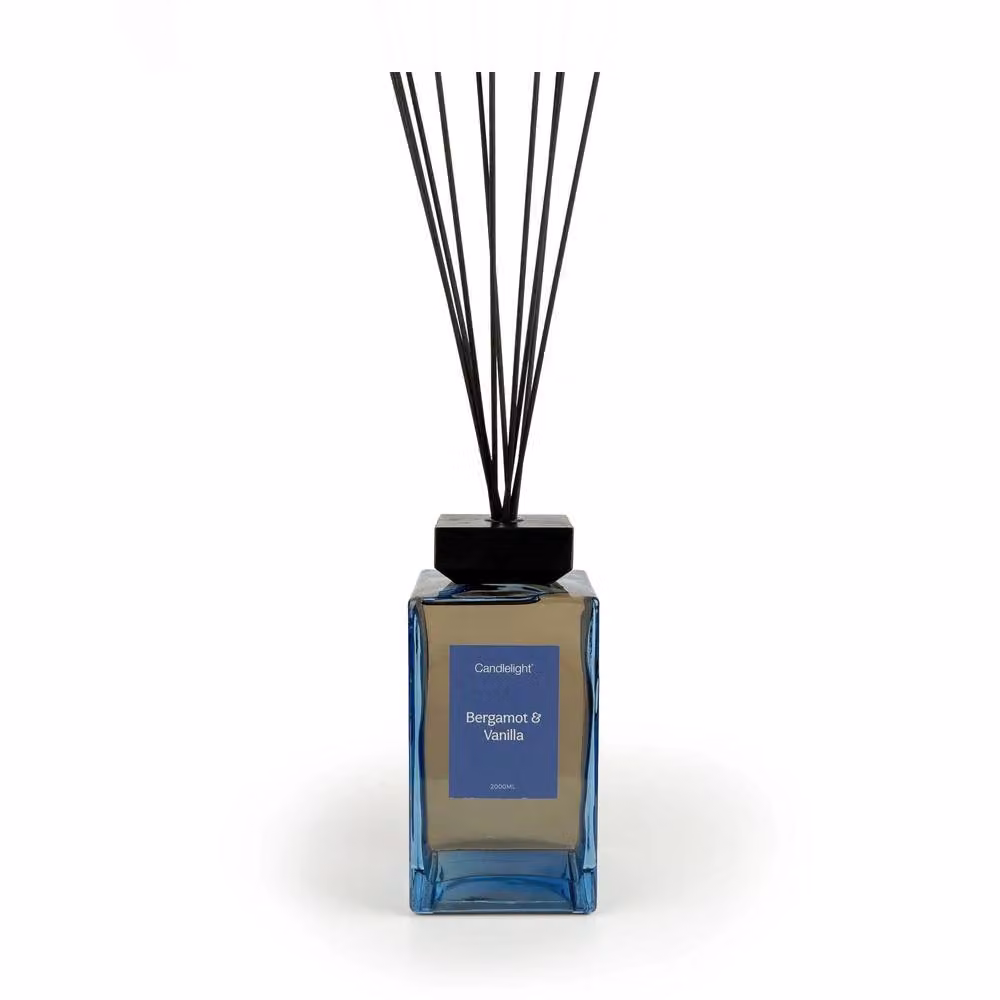 Candlelight XL Square Reed Diffuser 2000ml Bergamot & Vanilla in Blue – 2