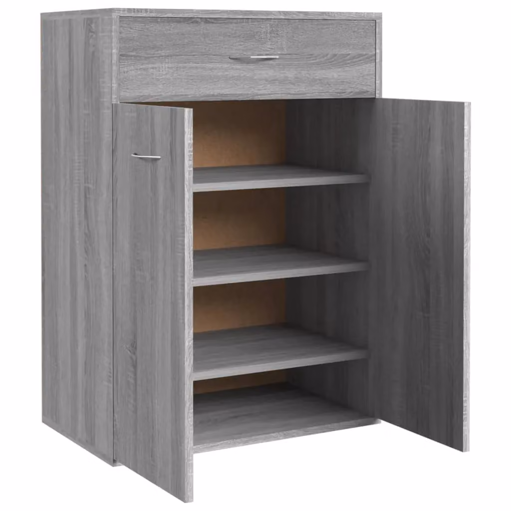 Berkfield Home Grey Sonoma Shoe Cabinet with Doors and Drawers, W/D/H: 60 x 35 x 84 cm – 2