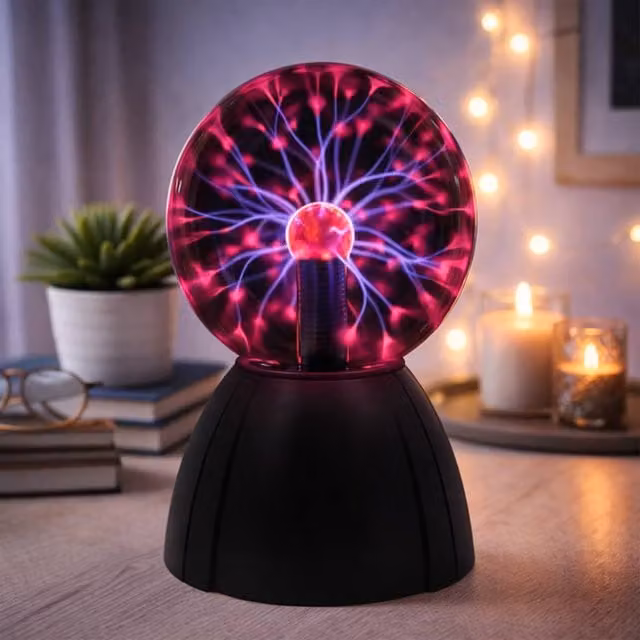 Dragodirect 5 inch Plasma Ball Electric Lightning Effect Mood Desk Lamp in Black and Multicolour – 1