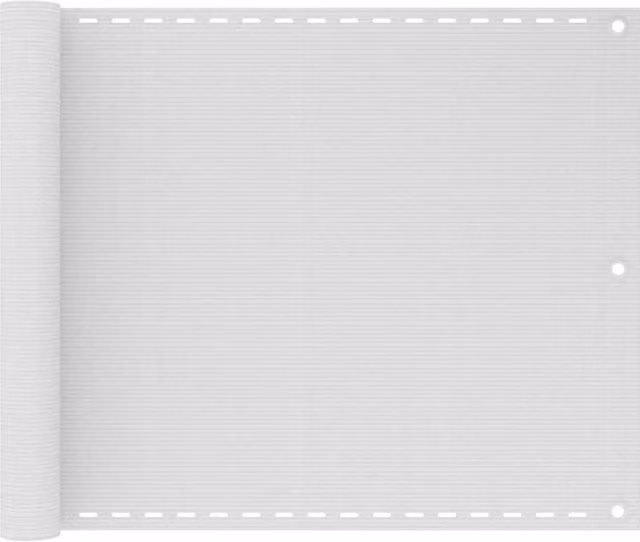 Berkfield Home White HDPE Balcony Screen W: 75 cm, L: 300 cm