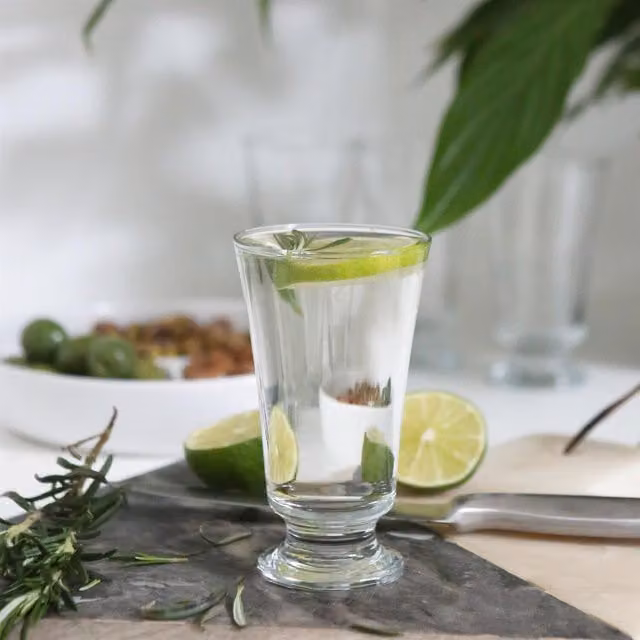 LAV TR Transparent Yellow Glass Tumblers, 150ml, Pack of 12