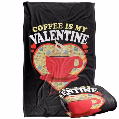 Warner Bros. Gilmore Girls Coffee Is My Valentine Super Soft Fleece Throw Blanket, W/D/H: 91 x 147 cm – 1