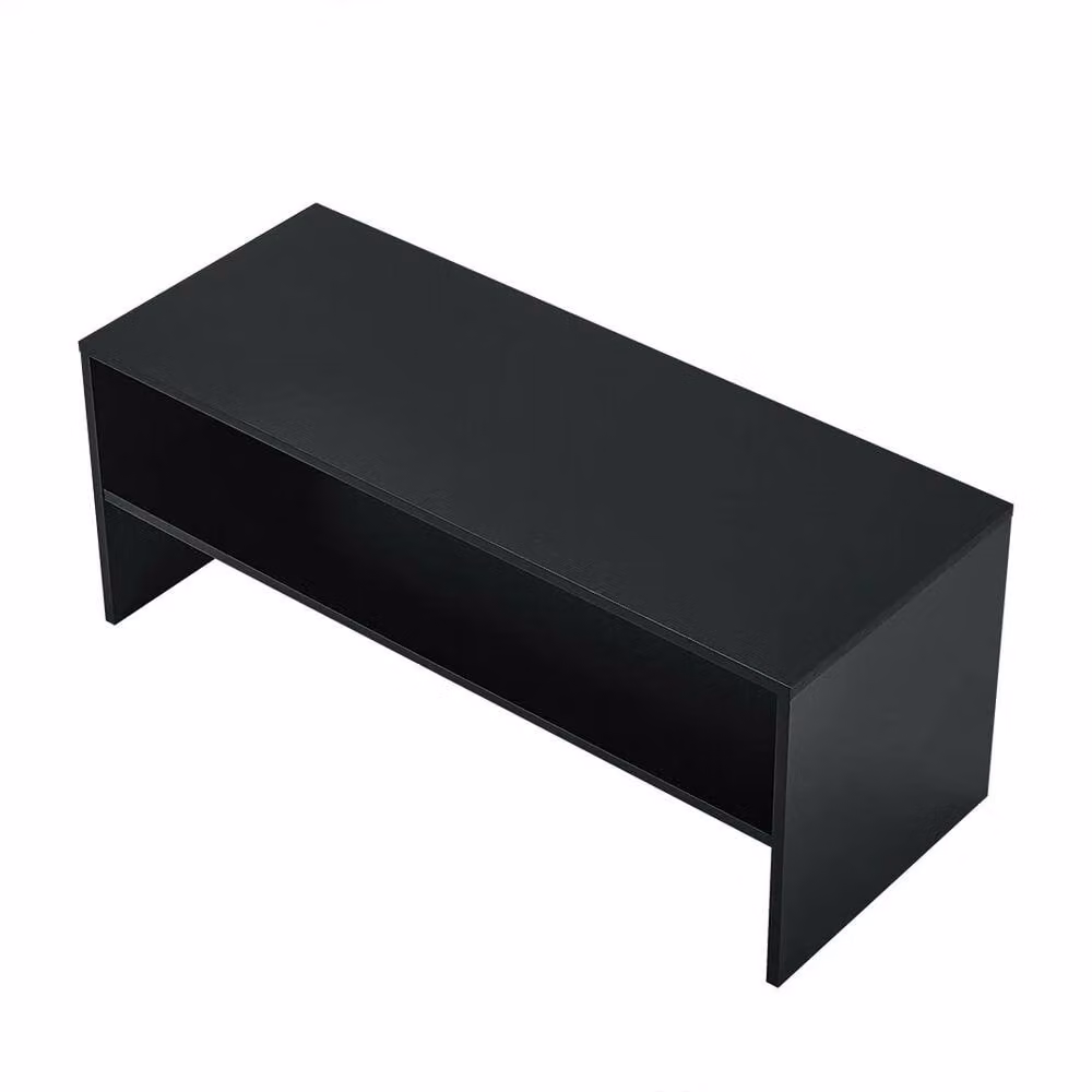 ERGOVEXA 2-Tier Modern Black Coffee Table and Side Table – 3