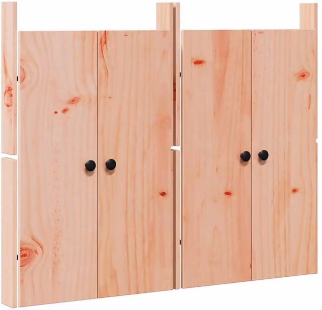 Berkfield Home Outdoor Kitchen Doors, 2 Piece Set in Light Tan Solid Wood, W/D/H: 50 x 9 x 82 cm – 1