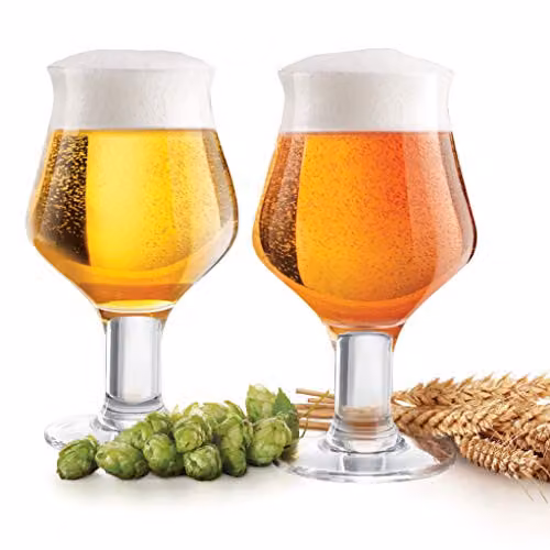 Final Touch Set of 2 Transparent Craft Beer Glasses, 600 ml