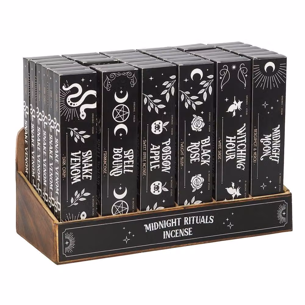 Something Different Midnight Rituals Incense Sticks, Pack of 36, True Black with Floral and Fruity Notes