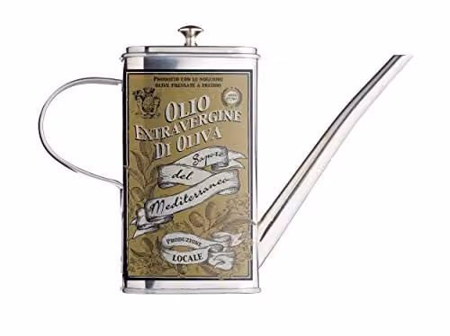 KitchenCraft Stainless Steel Oil Drizzler Can in Silver, Yellow and Multicolour – 1