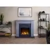 Adam Fires & Fireplaces Adam Chesterfield Electric Fireplace Suite in Grey & Charcoal Grey, 44 Inch – 2
