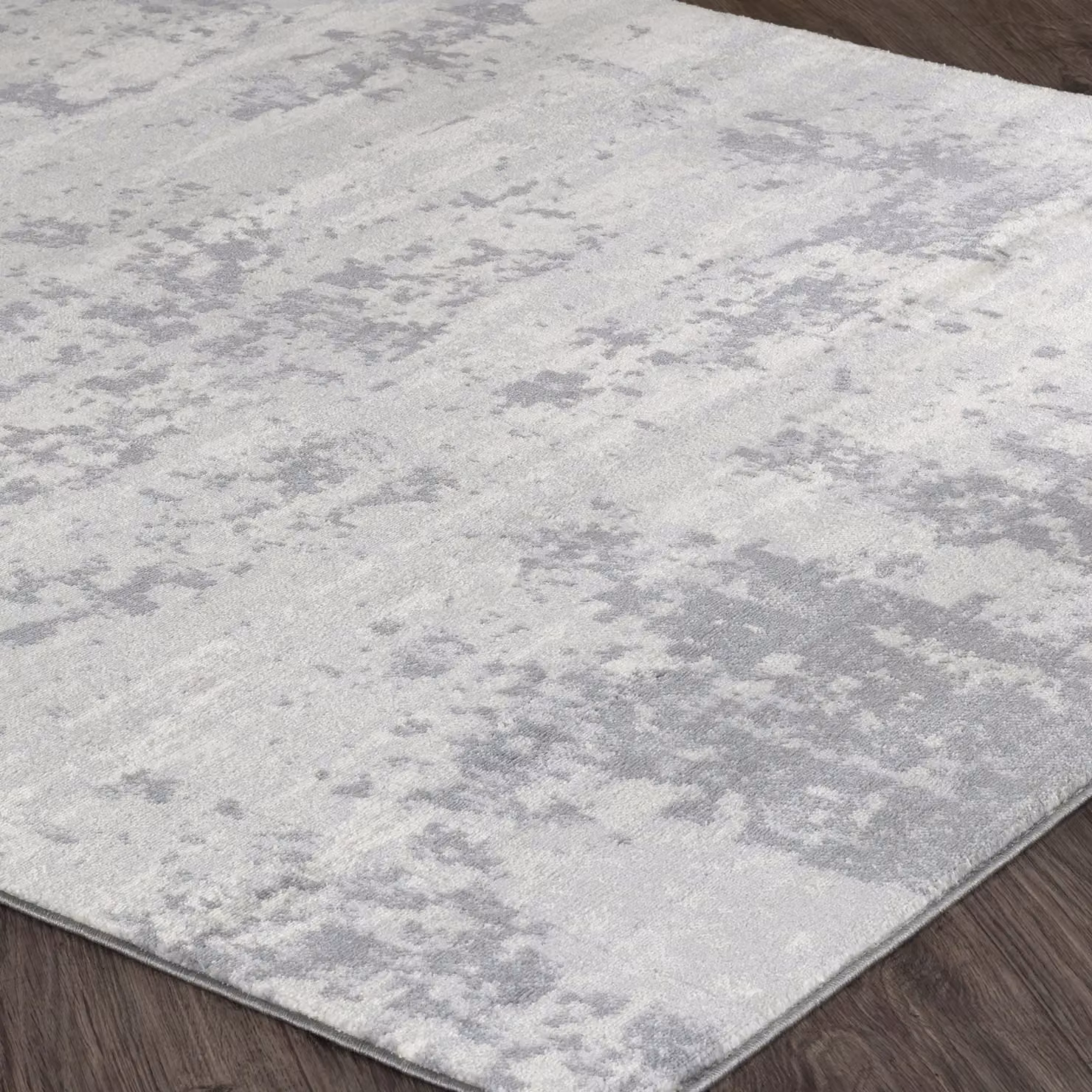 Livabliss Monaco Abstract Modern Marble Wool Rug in Grey and Blue, W: 160 cm, L: 220 cm – 3