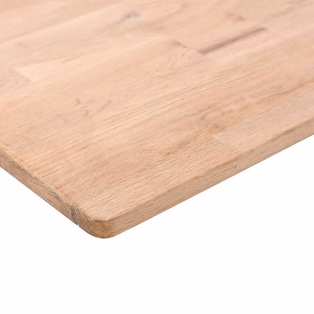 Berkfield Home Untreated Solid Oak Shelf Board in Beige, W: 60 cm, D: 20 cm, H: 1.5 cm