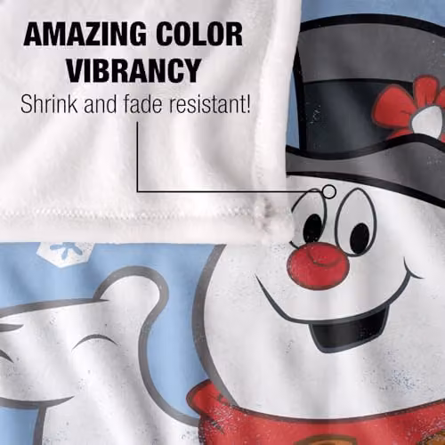 Warner Brothers Frosty The Snowman I Love Snowdays Soft Fleece Throw Blanket, Multicolour, W: 152 cm, D: 127 cm – 3