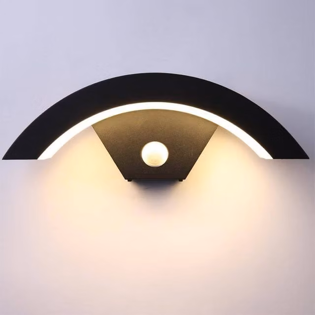 Goeco 24W LED Outdoor Wall Lamp with Motion Sensor, IP65 Waterproof, Warm White 3000K, Black – 1