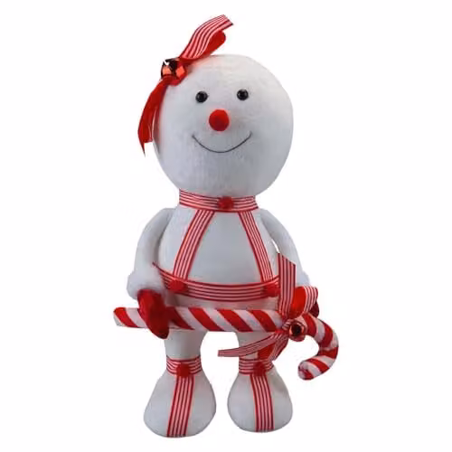 VFM e-Store White Christmas Snowman Tabletop Decoration, H 35 cm x W 17 cm