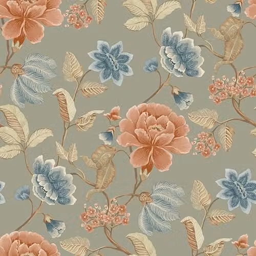 Grandeco Celica Camilla Floral Botanical Textured Wallpaper, Green