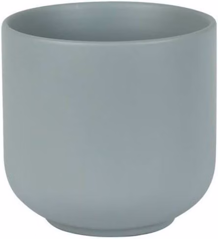 KDMD Hortus Havana Matt Grey Ceramic Tabletop Pot, 2 Pack, Diameter: 15 cm, Height: 16 cm – 1