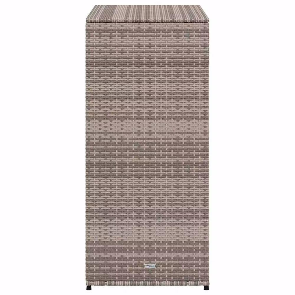Berkfield Home Grey Poly Rattan Garden Storage Cabinet with Hinged Doors, W/D/H: 105 x 55 x 113 cm – 5