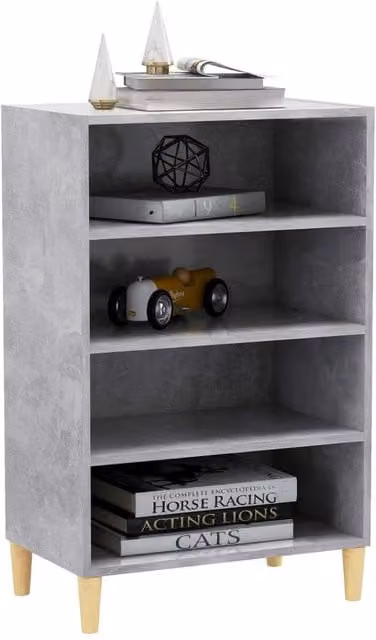 Berkfield Home Modern Sideboard in Concrete Grey, W/D/H: 57 x 35 x 90 cm