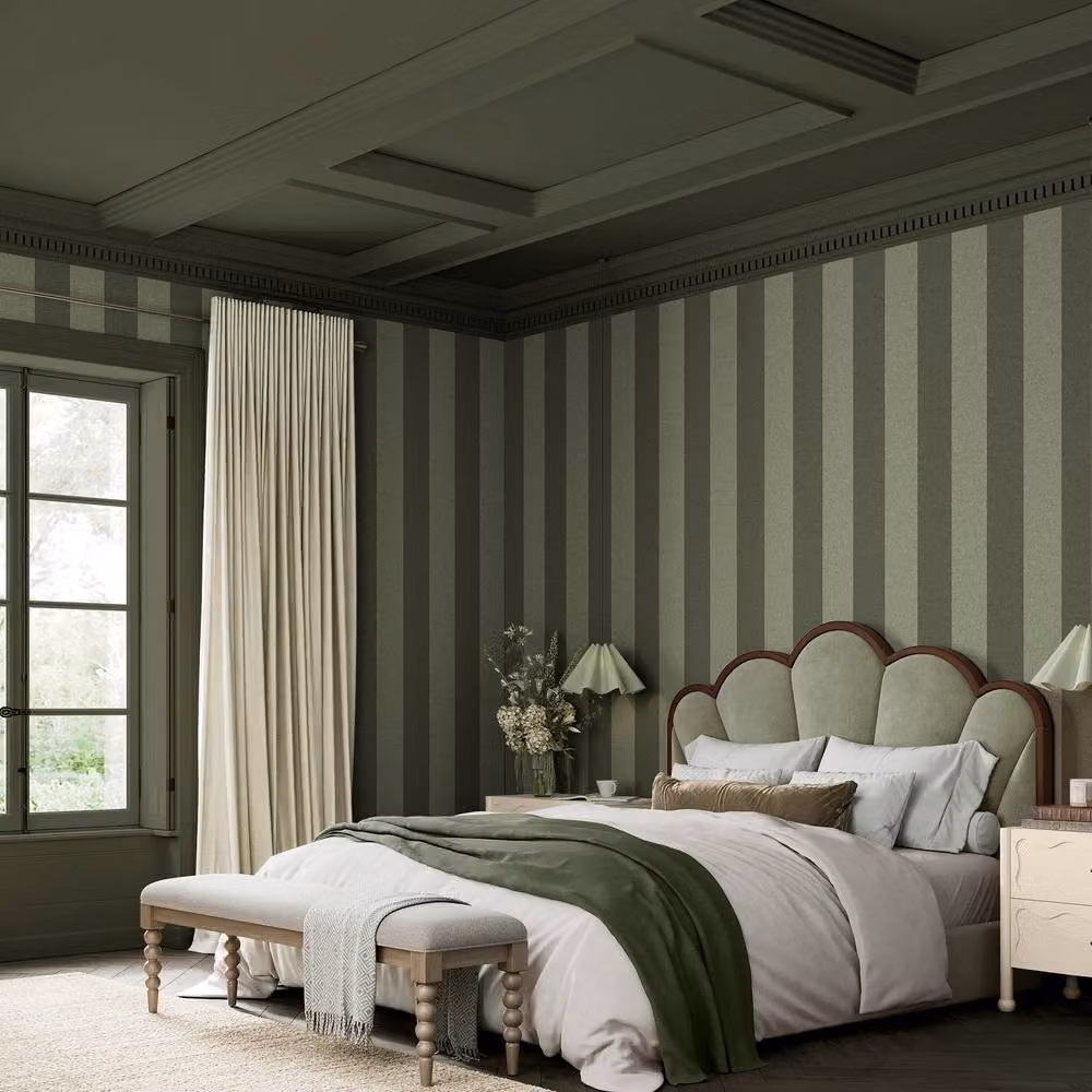 Superfresco Easy Regent Stripe Forest Green Striped Wallpaper, Width: 52 cm – 2