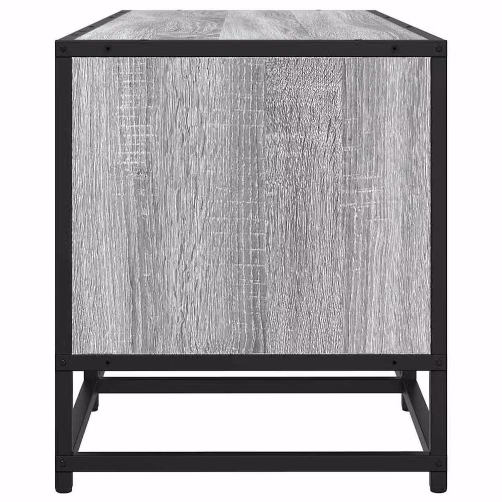 Berkfield Home Grey Sonoma TV Cabinet in Engineered Wood and Metal, W/D/H: 160 x 35 x 41 cm – 3