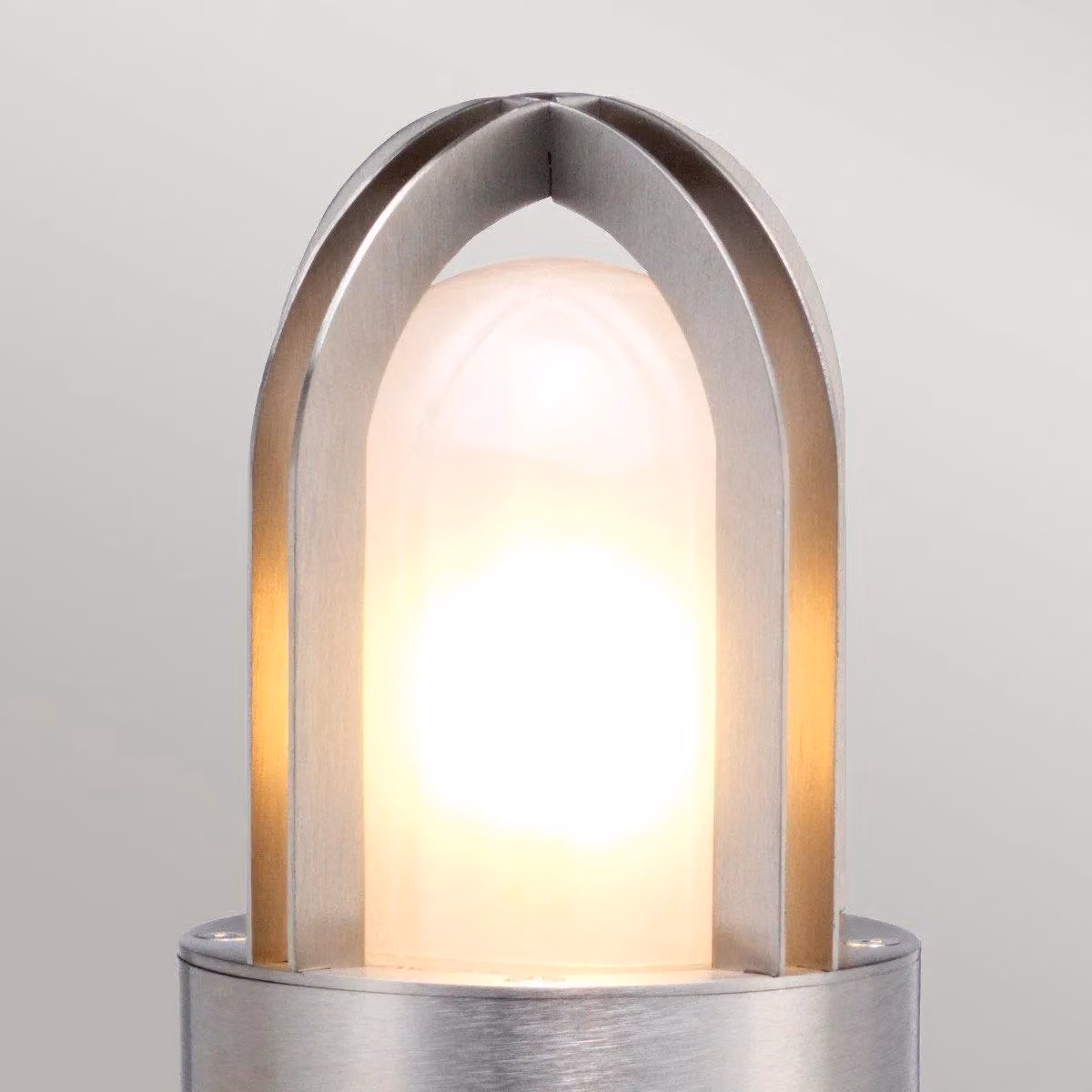 Netlighting Paignton Outdoor Bollard in Grey Stainless Steel with IP55 Rating – 2