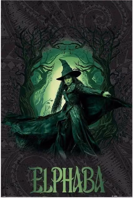 Wicked Elphaba Paper Poster Print in Green