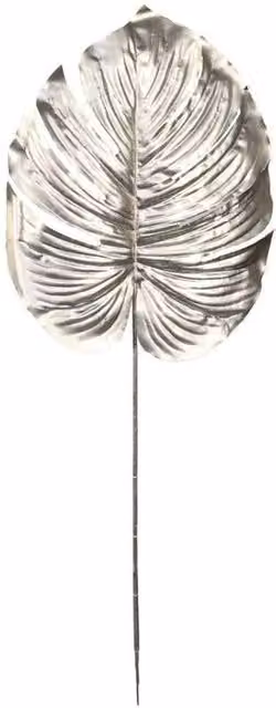 KDMD Champagne Metallic Monstera Leaf Medium 2 Pack in Silver – 1