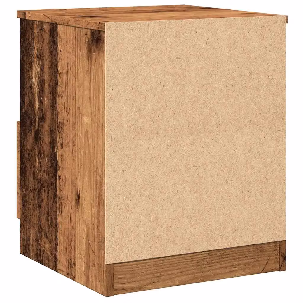 Berkfield Home Bedside Cabinet in Brown Old Wood, W/D/H: 40 x 40 x 50 cm – 6