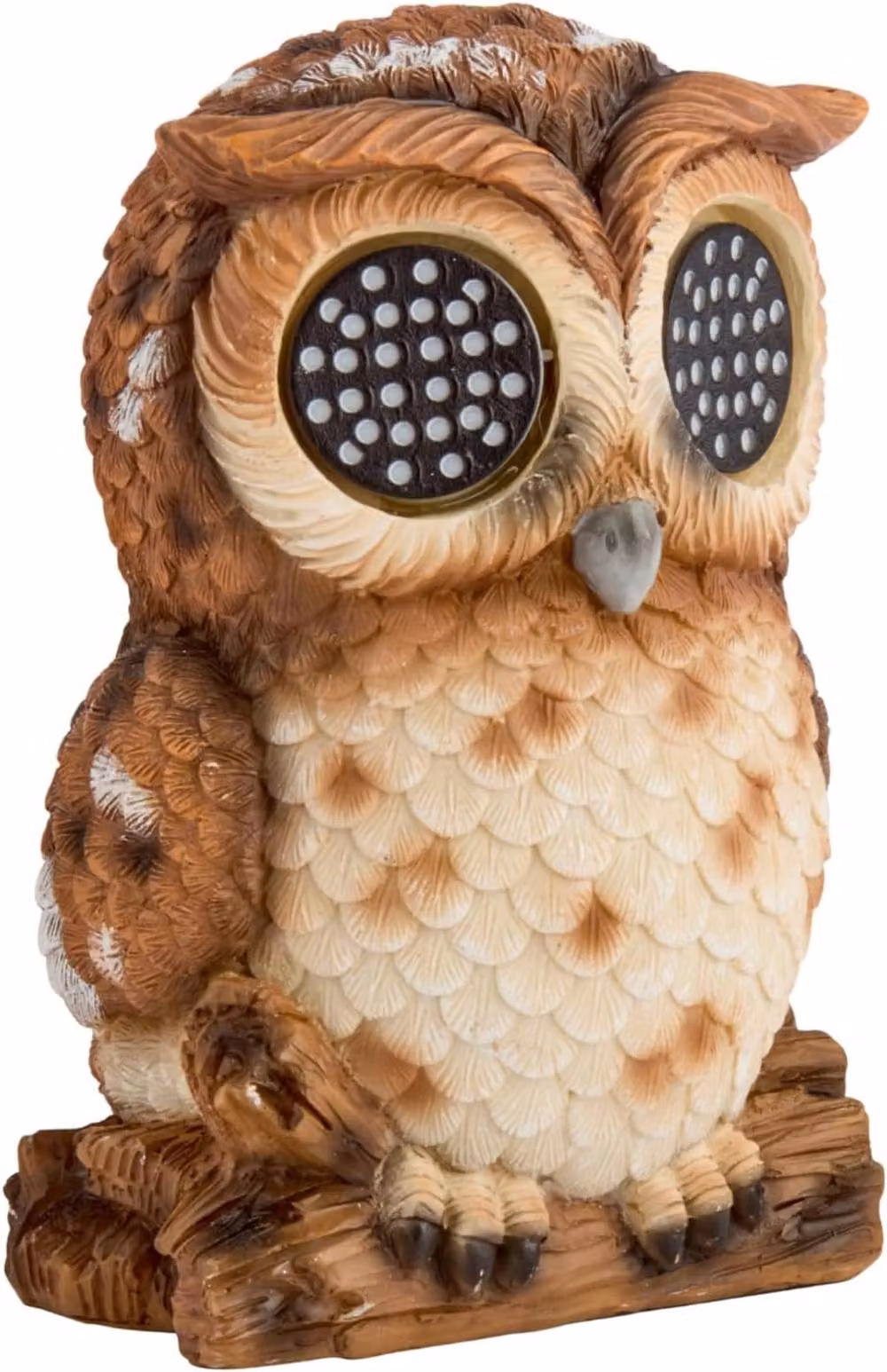 Marco Paul Solar Blinkin Owl Garden Ornament, Brown, Height: 18 cm – 2