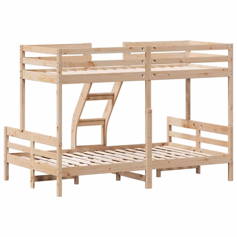 Berkfield Home Solid Wood Bunk Bed in Light Brown – 3