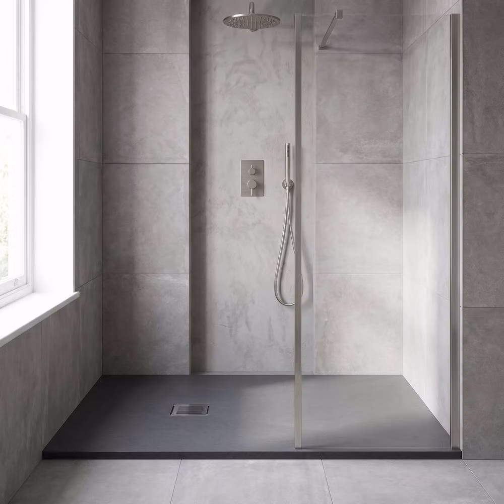 Balterley Slimline Rectangular Mineral Cast Shower Tray, Slate Grey, W: 140 cm, D: 90 cm – 2