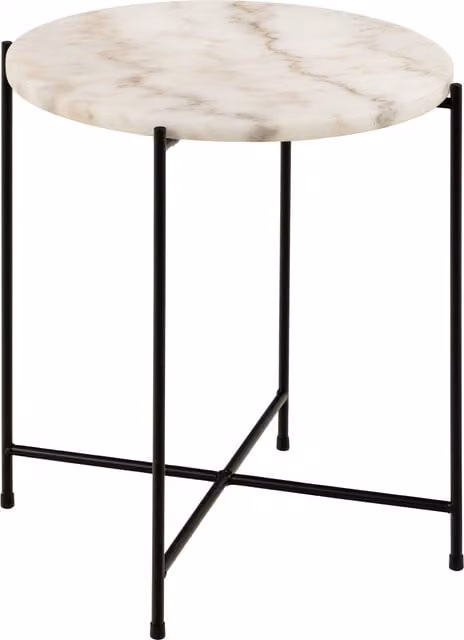 Furniture To Go Avila Side Table with White Marble Top, W/D: 42 x 45 cm – 1