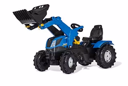 Rolly Toys New Holland Blue Pedal Tractor with Front Loader and Leather Seat – 1