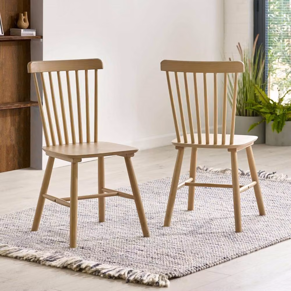 Cheshire Oakridge Premium Oak Dining Chairs, Set of 2, Brown – 2