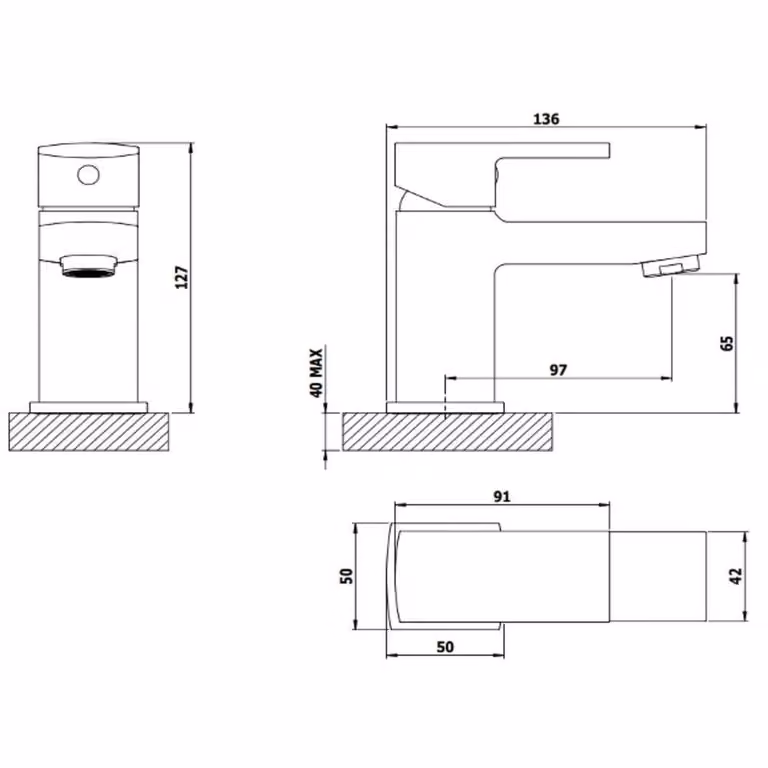 NESTLUNE Single Lever Basin Mixer Tap in Chrome Silver