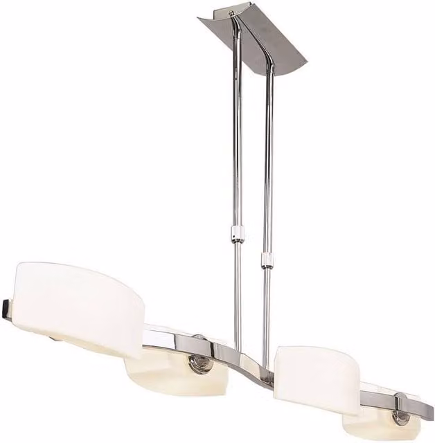 Netlighting Lupa Telescopic 4 Light G9 Linear Bar Pendant in Chrome and Silver – 1