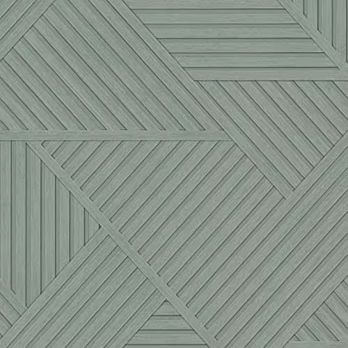 Holden Decor Sage Green Wood Effect Geometric Abstract Wallpaper