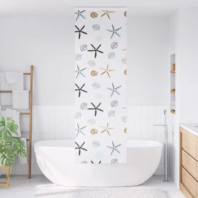 Berkfield Home Shower Roller Blind with Cassette, White, Fabric Width: 56 cm, W/H: 60 x 240 cm