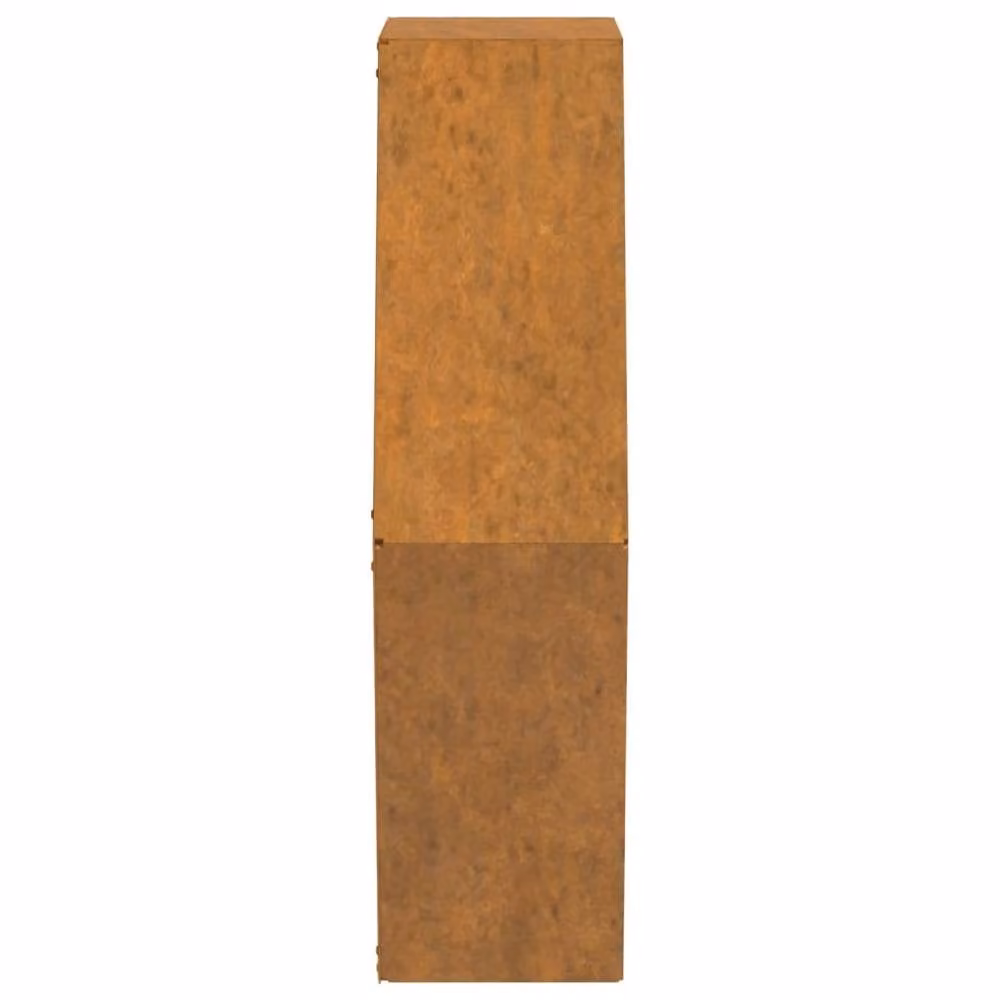 Berkfield Home Rusty Corten Steel Wall Planter Tub, 2 Pack, Brown, W: 46 cm, D: 10 cm, H: 40 cm – 4