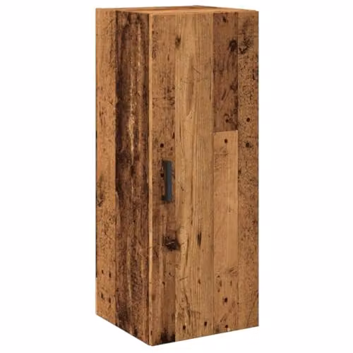 vidaXL Wall Mounted Cabinet in Old Wood Brown, W/D/H: 34.5 x 34.0 x 90.0 cm – 1