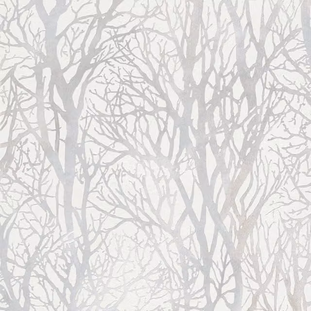 I Love Wallpaper Woodland Shadow Botanical Floral Wallpaper in Grey