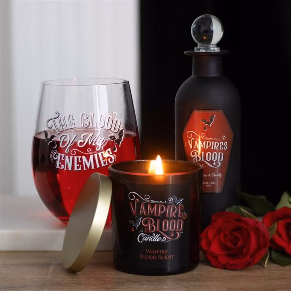 Uniqueful Blood Of My Enemies Stemless Wine Glass, Clear, 550ml – 2