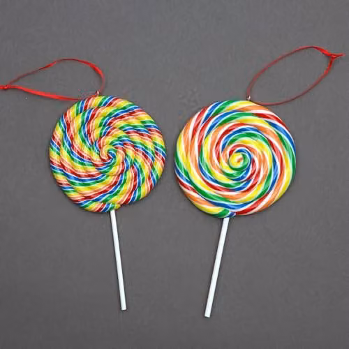 Shatchi Multicolour Christmas Tree Hanging Pendant Decorations, 2-Piece Set, W/D/H: 12 x 8 x 8 cm – 2