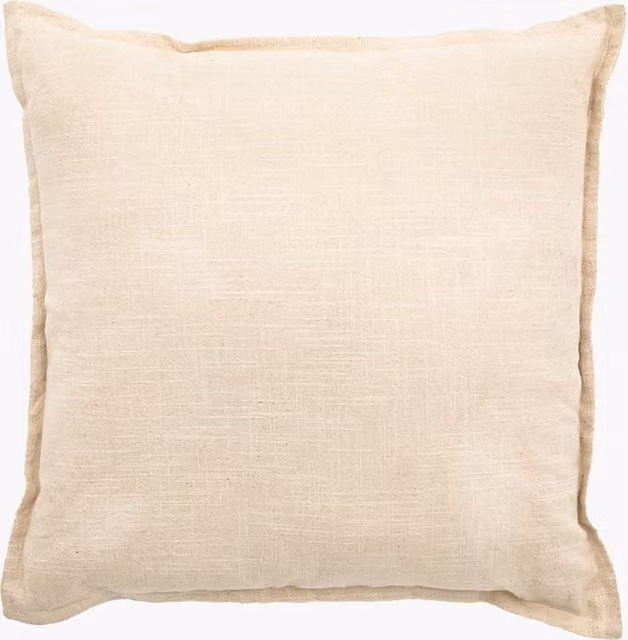 Perch & Parrow Square Linen Cushion in Beige
