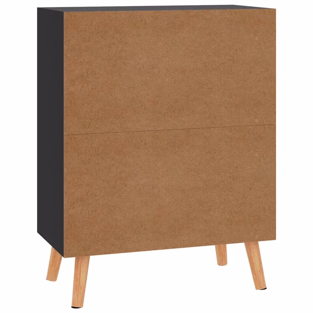 Berkfield Home High Gloss Black Sideboard W/D/H: 60 x 30 x 72 cm – 4