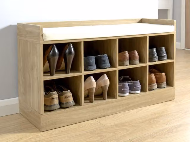 GFW Kempton Oak Shoe Rack in Brown – 1
