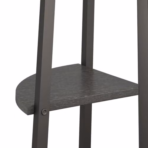 vidaXL 5-Tier Modern Corner Shelf in Black Metal, W/D/H: 45.5 x 31.5 x 180 cm – 3