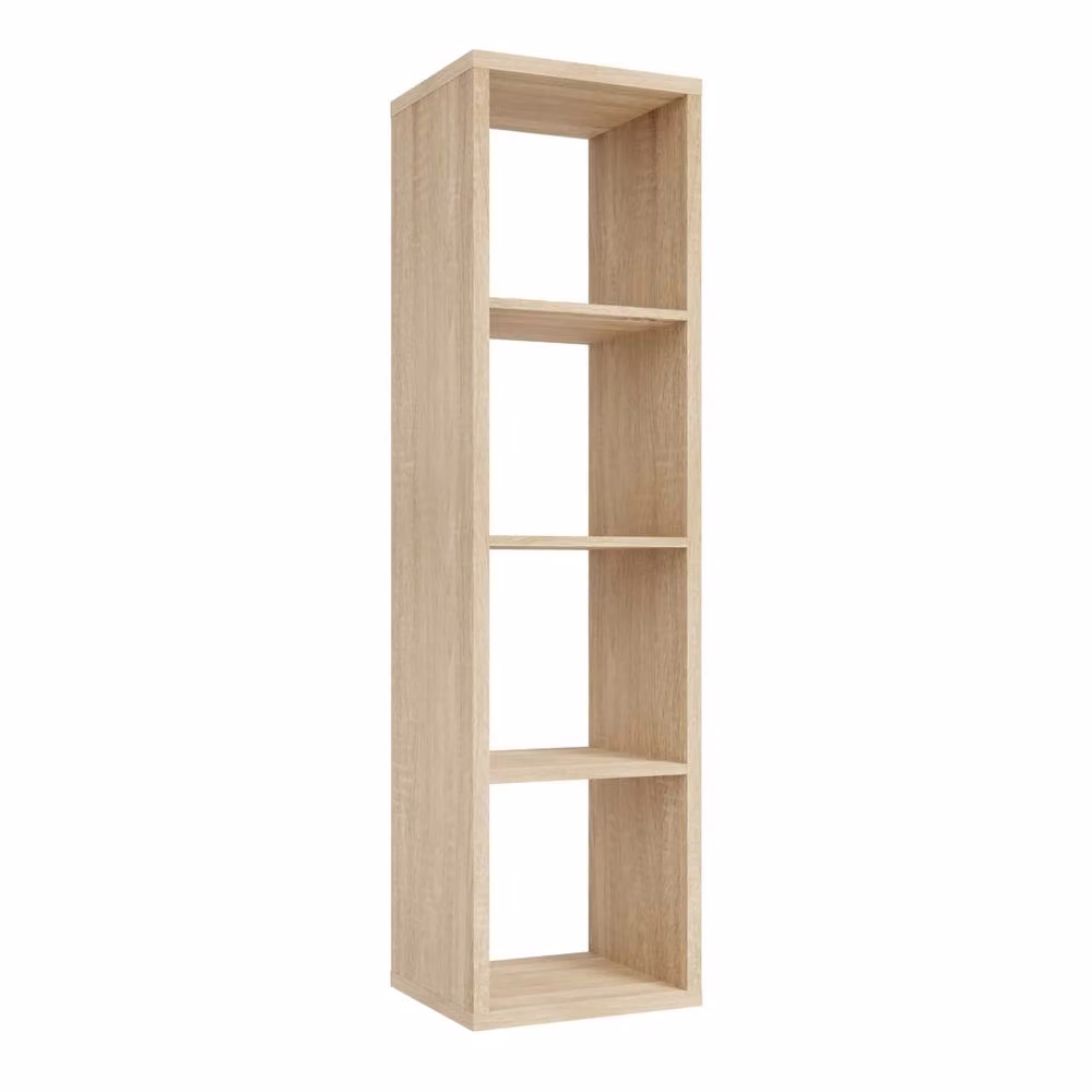 Wyld Haus Shanghai Shanghai Sonoma Oak 4 Cube Storage Unit in Natural, W/D/H: 141.8 x 32.9 x 38.2 cm – 2